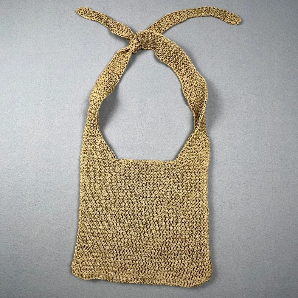 Beach‎ Tote Straw Knit Shoulder Bag Womens Tan Woven Boho Summer Vacation Travel
